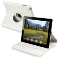 White 360 Swivel Leather Case for Apple iPad 2
