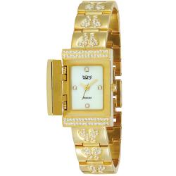 Burgi Women's Diamond Butterfly Cover Quartz Watch