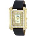 Burgi Women's Rectangular Mother of Pearl Crystal Watch