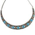 Cano Antiqued Silver-plating Turquoise Necklace