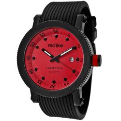 Red Line Men's 'Compressor' Black Textured Silicon Watch