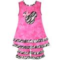 AnnLoren Girl's 2-piece Pink Tie Dye Minnie Mouse Set