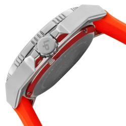 Lucien Piccard Men's 'A Diver' Orange Rubber Watch