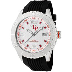 Lucien Piccard Italy Men's Light Black Rubber Watch