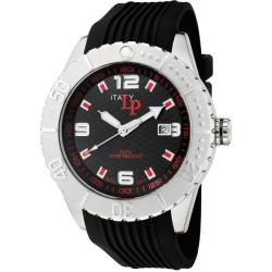 Lucien Piccard Italy Men's Black Rubber Watch