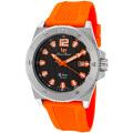 Lucien Piccard Men's 'A Diver' Orange Rubber Watch