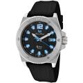 Lucien Piccard Men's 'A Diver' Black Rubber Watch