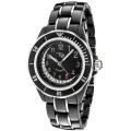 Lucien Piccard Italy Women's 'Celano' Black Ceramic and Stainless Steel Watch