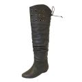 Bucco Women's Grey Slouch Over-the-Knee Boots