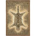 Handmade Safari Tiger Print Wool Rug (7'6 x 9'6)