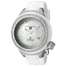 Swiss Legend Unisex 'Neptune Ceramic' White Silicon Watch