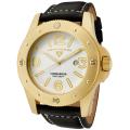 Swiss Legend Men's 'Conqueror' Black Genuine Leather Watch