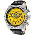 Swiss Legend Men's 'SL Pilot' Black Genuine Calf Leather Strap Watch
