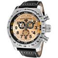 Swiss Legend Men's 'SL Pilot' Black Genuine Calf Leather Strap Watch