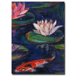 Sheila Golden 'Lily Pod' Canvas Art
