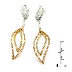 D'sire 18k Tri-color Gold 2 1/6ct TDW Diamond Earrings (G-H, VS1-VS2)