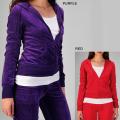 Tabeez Women's Plus Size Velour Hooded Tracksuit