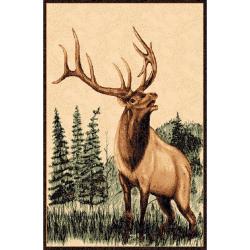 DonnieAnn Elk Brown Area Rug (5'x7')