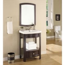 Austin Espresso Sink and Mirror Vanity Set