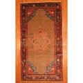 Persian Hand-knotted Hamadan Brown/ Navy Wool Rug (5'2 x 9'5) (Iran)