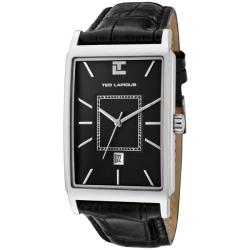 Ted Lapidus Men's Black Leather Watch