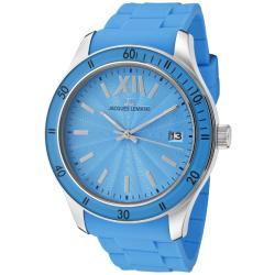 Jacques Lemans Unisex 'Rome' Light Blue Silicon Watch