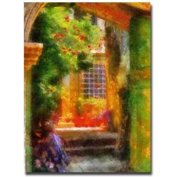 Lois Bryan 'Courtyard in Croatia' Canvas Art