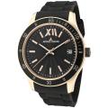 Jacques Lemans Unisex 'Rome' Black Silicon Watch