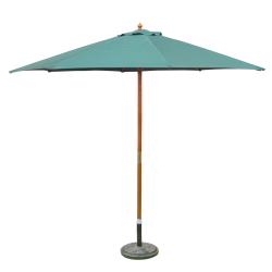 10-foot Wooden Patio Umbrella with Pulley