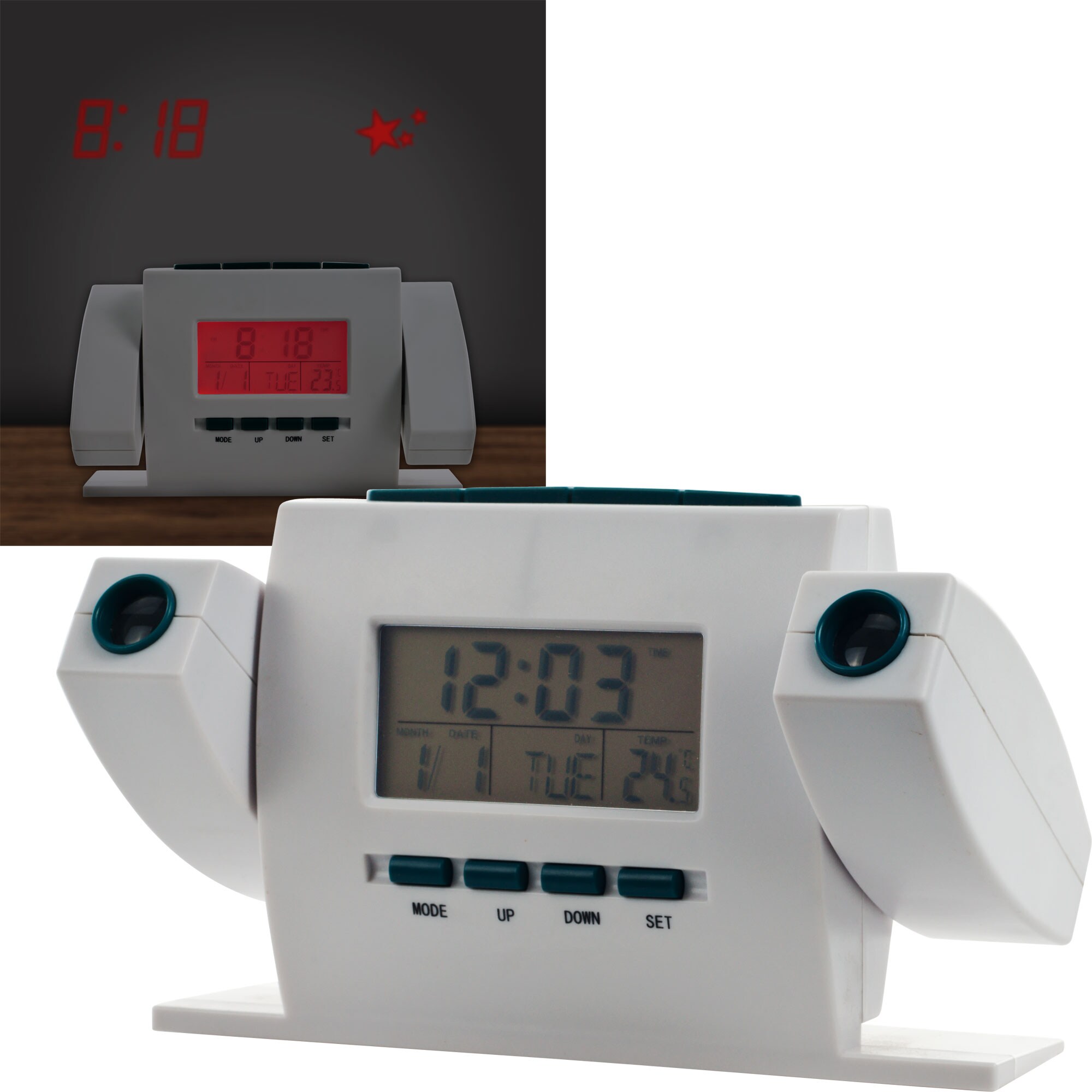 Dual Projection Alarm Clock with FM Radio 14048802