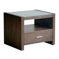 Guildford Glass Top 1-Drawer End Table