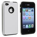 Silver Aluminum/ Black Skin Snap-on Case for Apple iPhone 4/ 4S