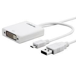 White Micro USB to DVI MHL Adapter