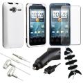 White Case/ LCD Protector/ Headset/ Wrap/ Charger for HTC EVO 4G
