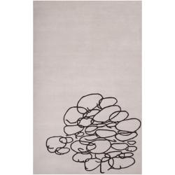 Hand-tufted Stafford White New Zealand Wool Rug (8' x 11')