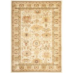 Oushak Cream/ Green Powerloomed Rug (9'6 x 13')