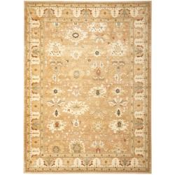 Oushak Light Brown/ Light Brown Powerloomed Rug (9'6 x 13')