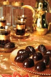 Lang's Chocolates 12-piece Dark Chocolate Almond-Stuffed Dates (Set of 4)