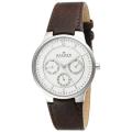 Skagen Men's Stainless Steel Brown Leather Strap Watch