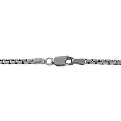 Oxidized Sterling Silver 1.7-mm 24-inch Round Box Chain