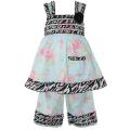 AnnLoren Boutique Girl's Shabby Floral 2-piece Capri Set