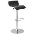 Soho Adjustable-Height Gas Lift Black Swivel Bar Stool