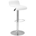 Soho Adjustable-Height Gas Lift White Swivel Bar Stool
