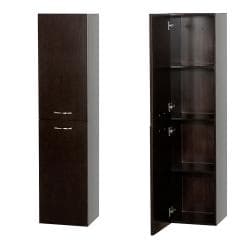 Wyndham Collection Accara Espresso Oak Bathroom Wall Cabinet