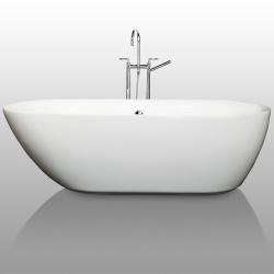 Wyndham Collection Melissa Free Standing Soaking Bathtub