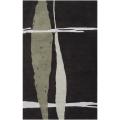Noah Packard Hand-tufted Black/Grey Contemporary Hardeeville New Zealand Wool Abstract Rug (5' x 8')
