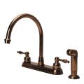 Fontaine 2-handle Widespread High Arc Brushed Bronze Kitchen Faucet