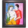 Pablo Picasso 'The Lovers' Framed Canvas Art