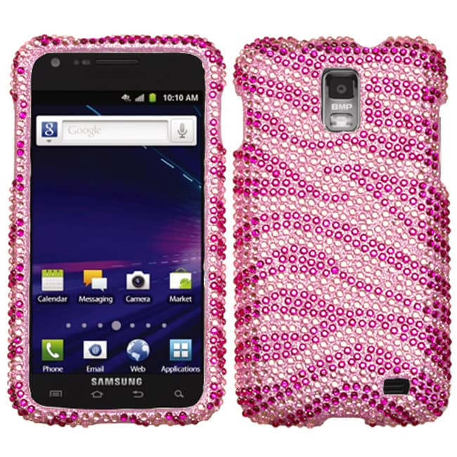 Premium Samsung Galaxy S2/S II Skyrocket Zebra Rhinestone Case
