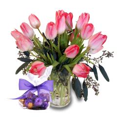 Sweets in Bloom Mother's Day Tulips with Godiva Truffles (20 Tulips)